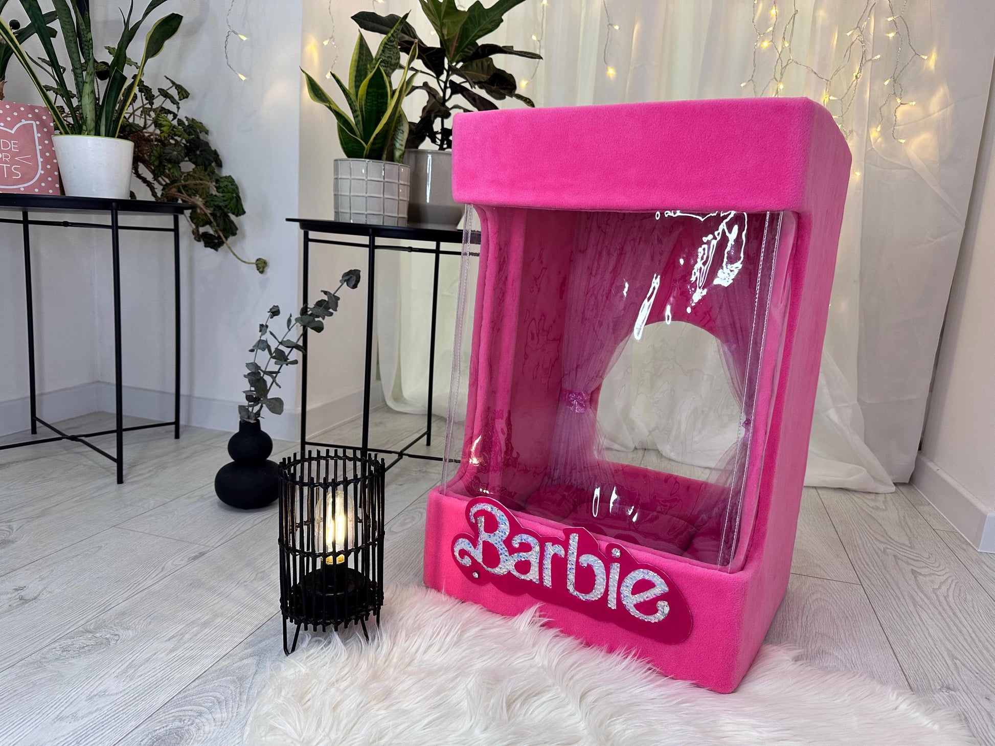 Barbie box cat house, Barbie Land doll house, Pink cat furniture, Big pet house, XXL cat house, Gift for pet, Small dog, Christmas gift idea