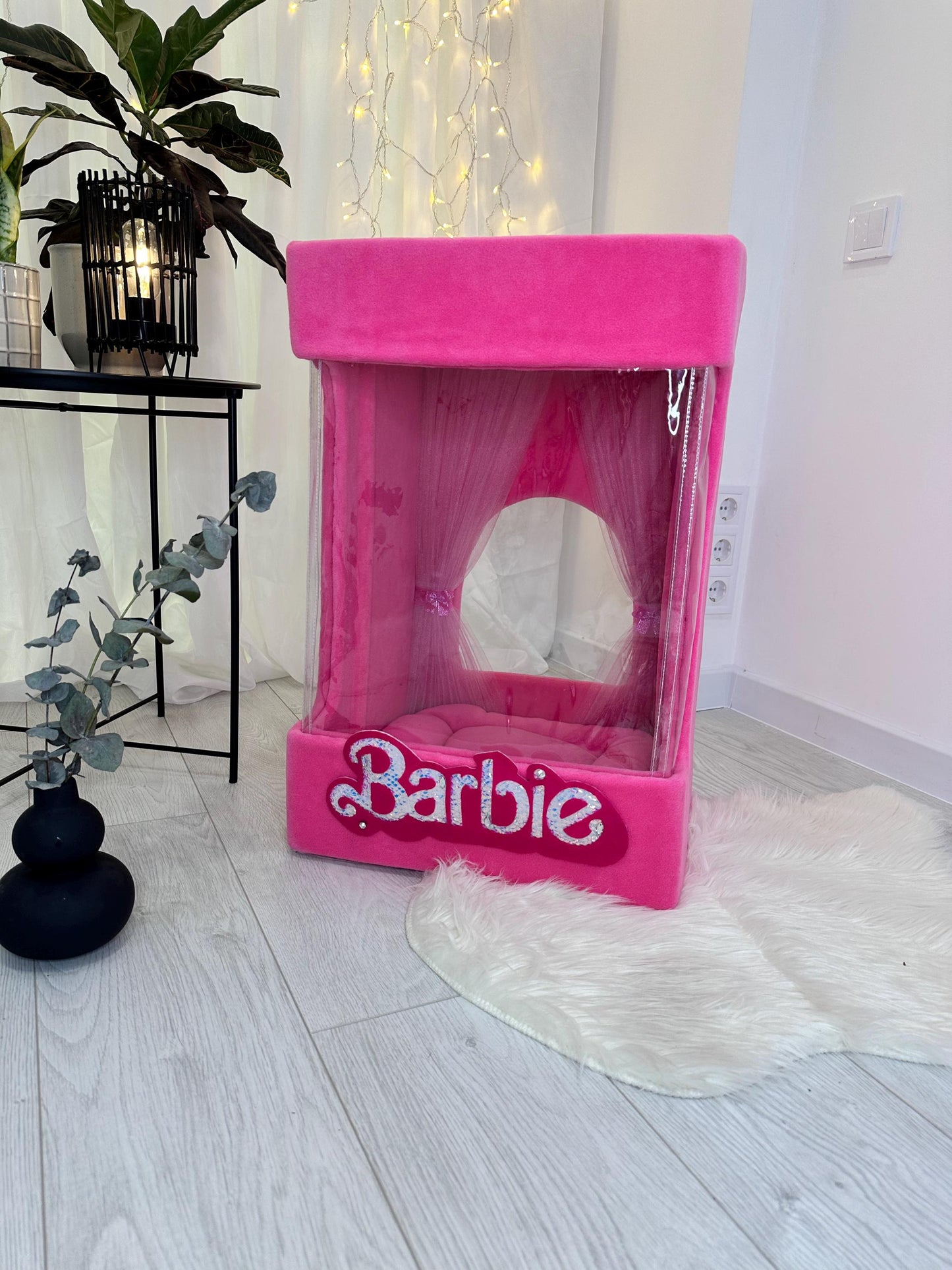 Barbie box cat house, Barbie Land doll house, Pink cat furniture, Big pet house, XXL cat house, Gift for pet, Small dog, Christmas gift idea